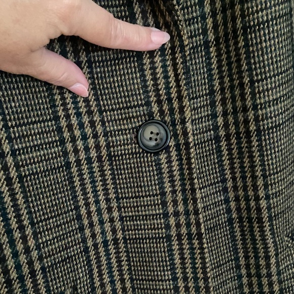 Vintage | Wool Blend Plaid Blazer - Picture 6 of 12